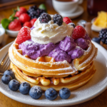 Ultimate Crispy Ube Waffles