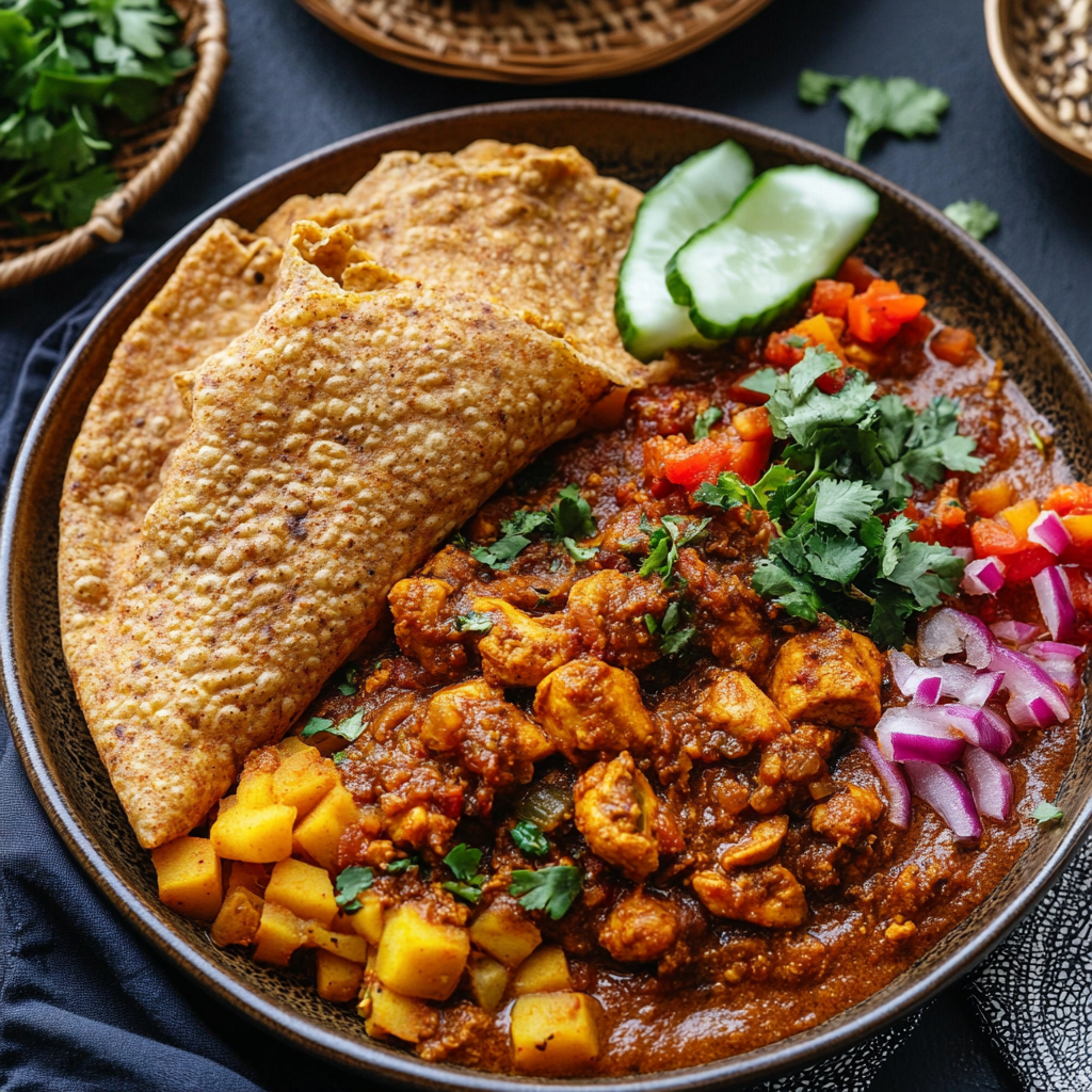 Injera with doro wat (Ethiopia) is simply irresistible!