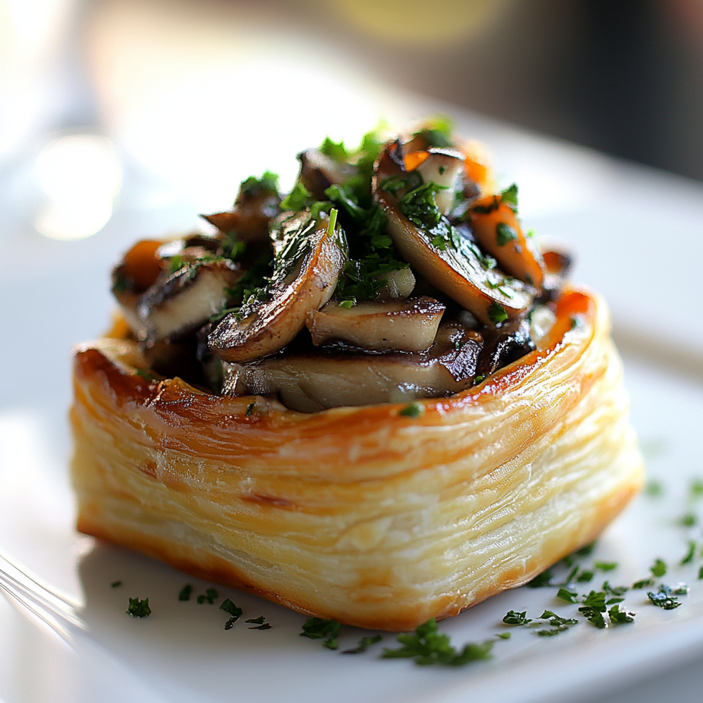 Vol-au-vent: Savor Delicious Creamy Mushroom Treats!
