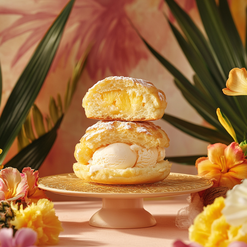 Pineapple Bun Ice Cream Sandwich – Hong Kong Recipe Delight