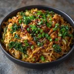 Bamboo Shoot Sesame Stir Noodles Keto
