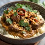 Beef Rendang Coconut Cauliflower Crispy Shallot Bowl
