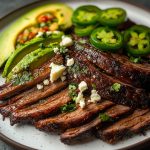 Brisket Chipotle Avocado Pickled Jalapeo Cotija Plate
