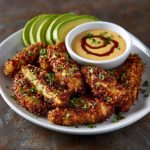 Chipotle Aioli Avocado Fries Air Fryer Keto Crispy