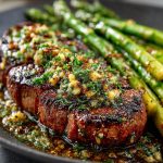 Cowboy Butter Steak with Roasted Asparagus