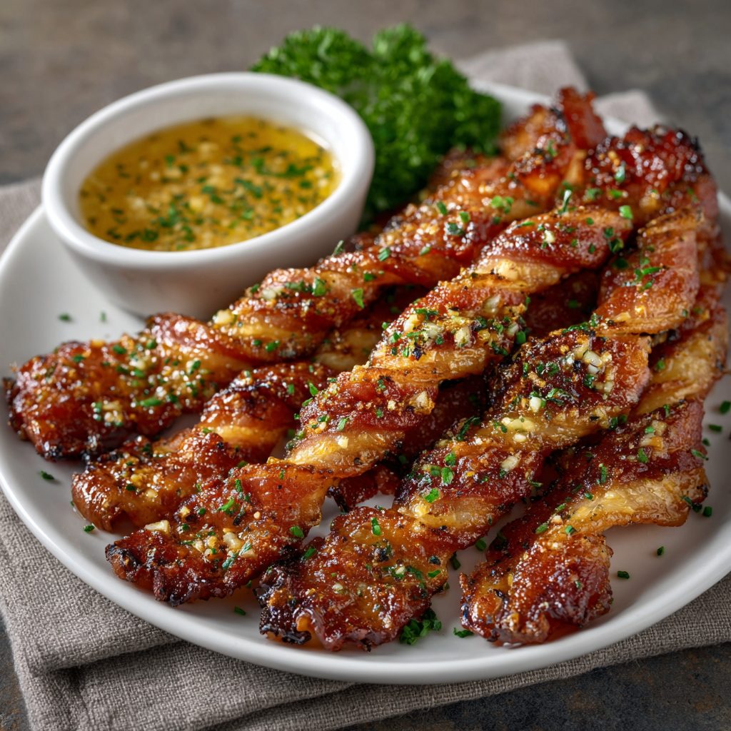 Crispy Bacon Twists with Garlic Butter you’ll crave!