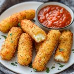 Crispy Keto Mozzarella Sticks