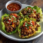 Crispy Lettuce Shell Keto Tacos Beef or Chicken 3g Net Carb