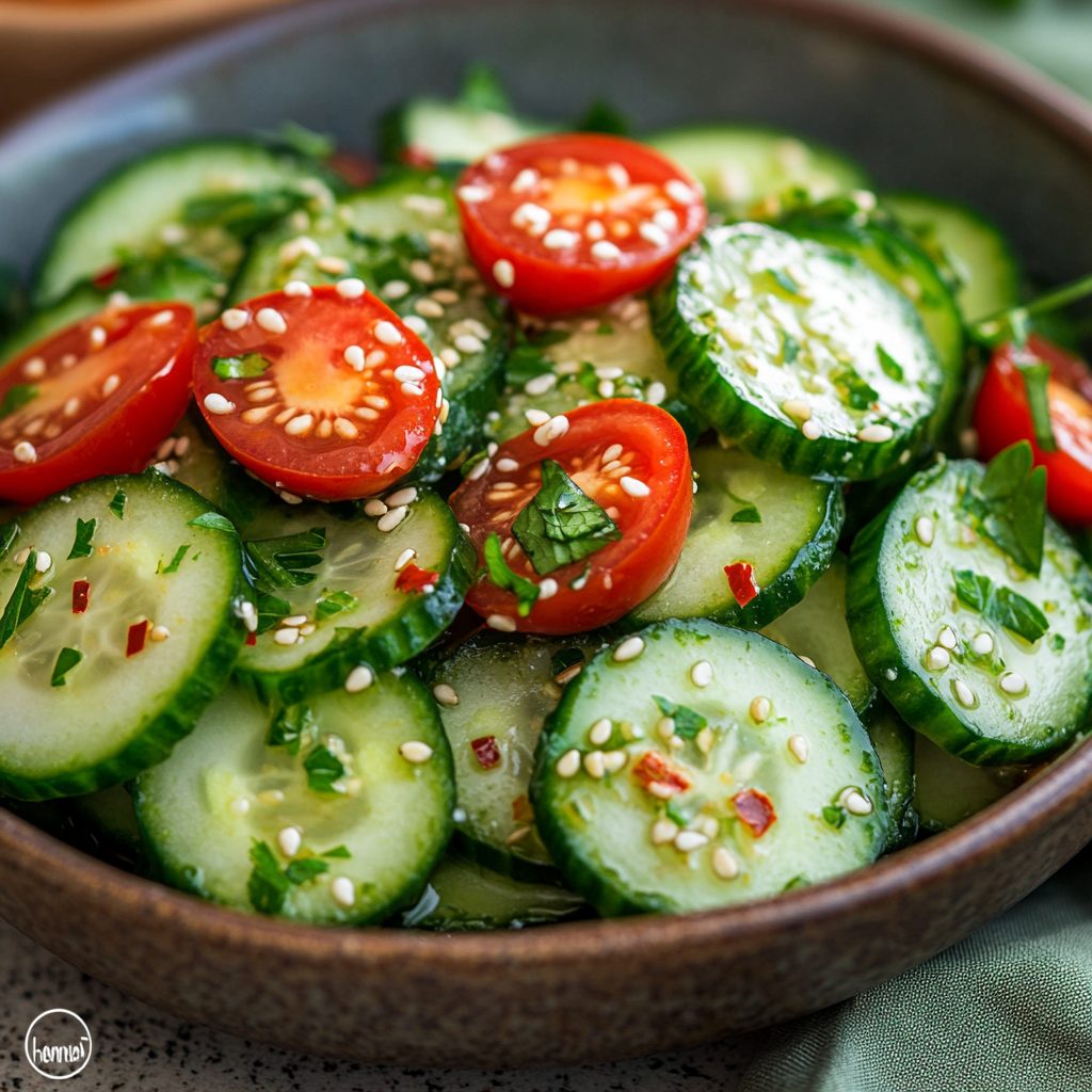 Cucumber Salad (TikTok style) is your perfect side! 3 Cucumber Salad (TikTok style)