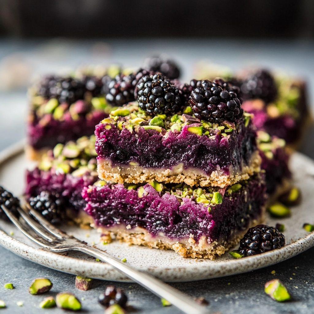 Easy Keto Blackberry Pistachio Dessert Bars for You!