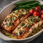 Garlic Herb Butter Salmon Bake