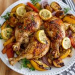 Greek Spatchcock Chicken with Lemon Oregano