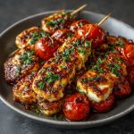 Halloumi Cherry Tomato Skewers Keto Grill Style