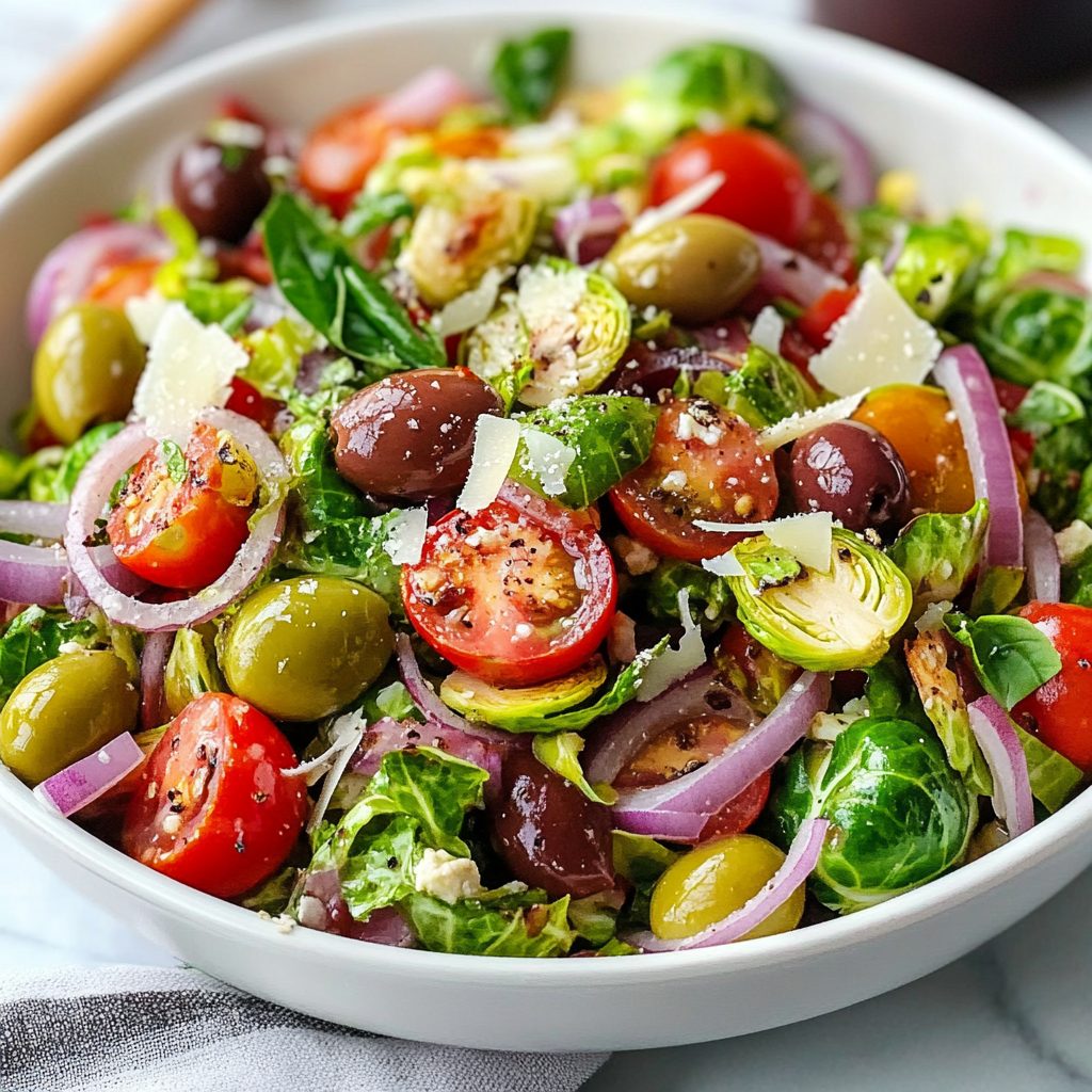 Italian Antipasto Brussels Sprouts Salad is a Must-Try!