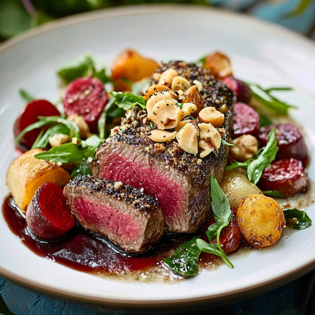 Kangaroo Steak with Macadamia Crust: A Gourmet Delight!