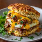 Keto Biscuit Sandwiches with Egg Cheese
