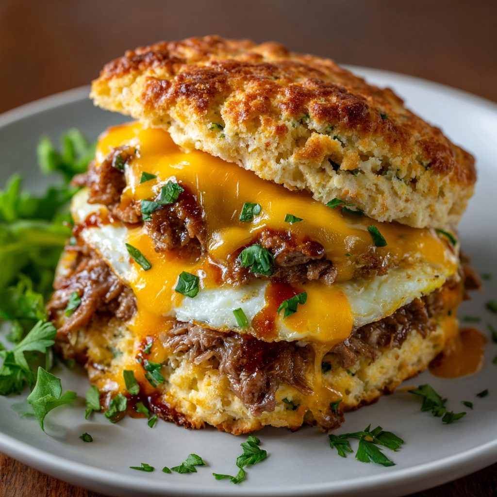 Keto Biscuit Sandwiches with Egg & Cheese are irresistible! 3 Keto Biscuit Sandwiches with Egg & Cheese