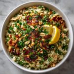 Keto Cauliflower Couscous with Herbs and Pine Nuts