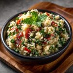 Keto Cauliflower Tabbouleh with Olive Oil Mint