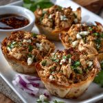 Keto Chicken Pastilla Cups with Almond Dust