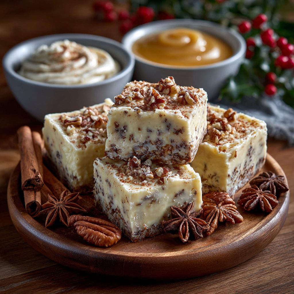Keto Eggnog Fudge