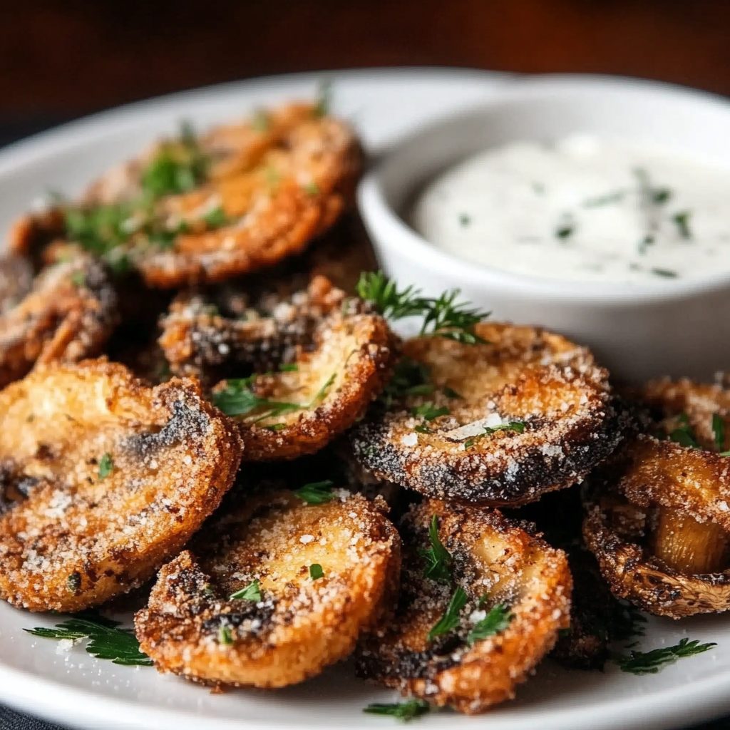 Keto Fried Sliced Mushrooms with Ranch: Crispy Delight!