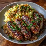 Keto German Bratwurst with Sauerkraut Mash