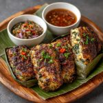 Keto Otak Otak grilled fish cake in banana leaf low carb version 1
