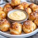 Keto Pretzel Bites with Cheese Sauce 1