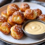Keto Pretzel Bites with Cheese Sauce