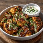 Keto Roasted Cauliflower with Cumin Yogurt