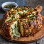 Keto Savory Bread Ring with Melted Cheese Herbs