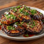 Keto Sesame Soy Eggplant Steaks
