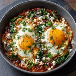 Keto Shakshuka with Feta Spinach