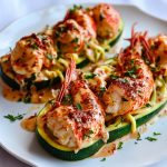 Lobster Thermidor Zoodle Boats