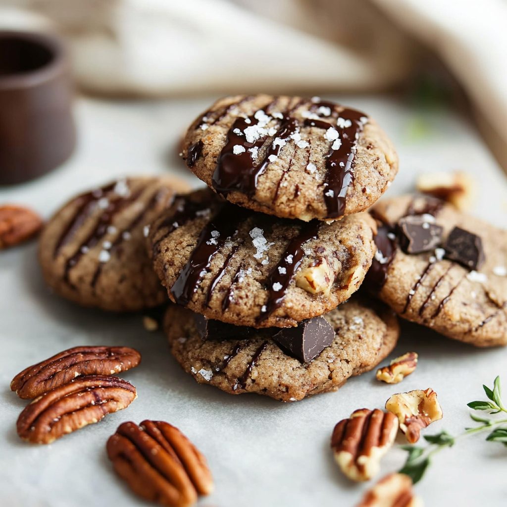 Low-Carb Pecan Softies with Sea Salt and Dark Chocolate Delight in Every Bite!