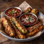 Parmesan Zucchini Fries Keto Crispy Low Carb