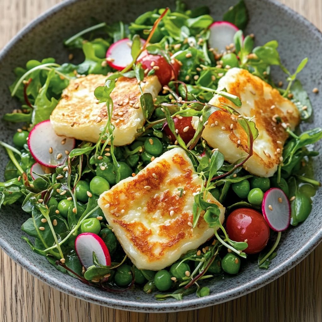 Pea Shoot and Halloumi Salad: A Fresh Delight Awaits!