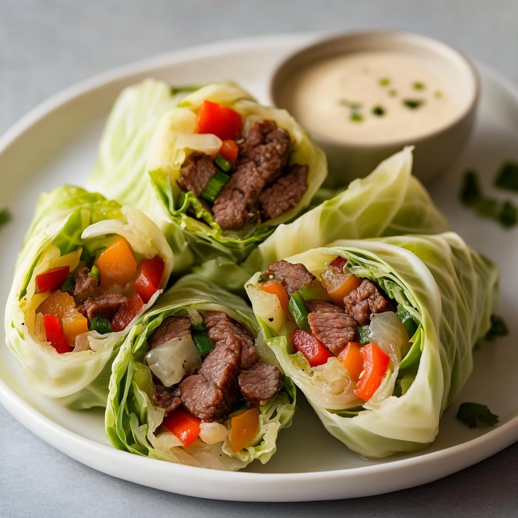 Philly Cheesesteak Cabbage Wraps: Delicious & Healthy!