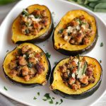 Sage and Sausage Stuffed Acorn Squash