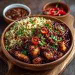 Sambal Sotong Spicy Squid with Cauliflower Rice