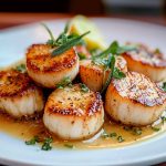 Scallops with Brown Butter Sage Foam