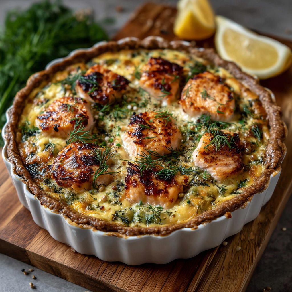 Scandinavian Dill & Salmon Keto Quiche is a must-try! 3 Scandinavian Dill & Salmon Keto Quiche