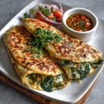 Spinach Cheese Keto Paratha Wraps