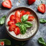 Strawberry Basil Chia Pudding