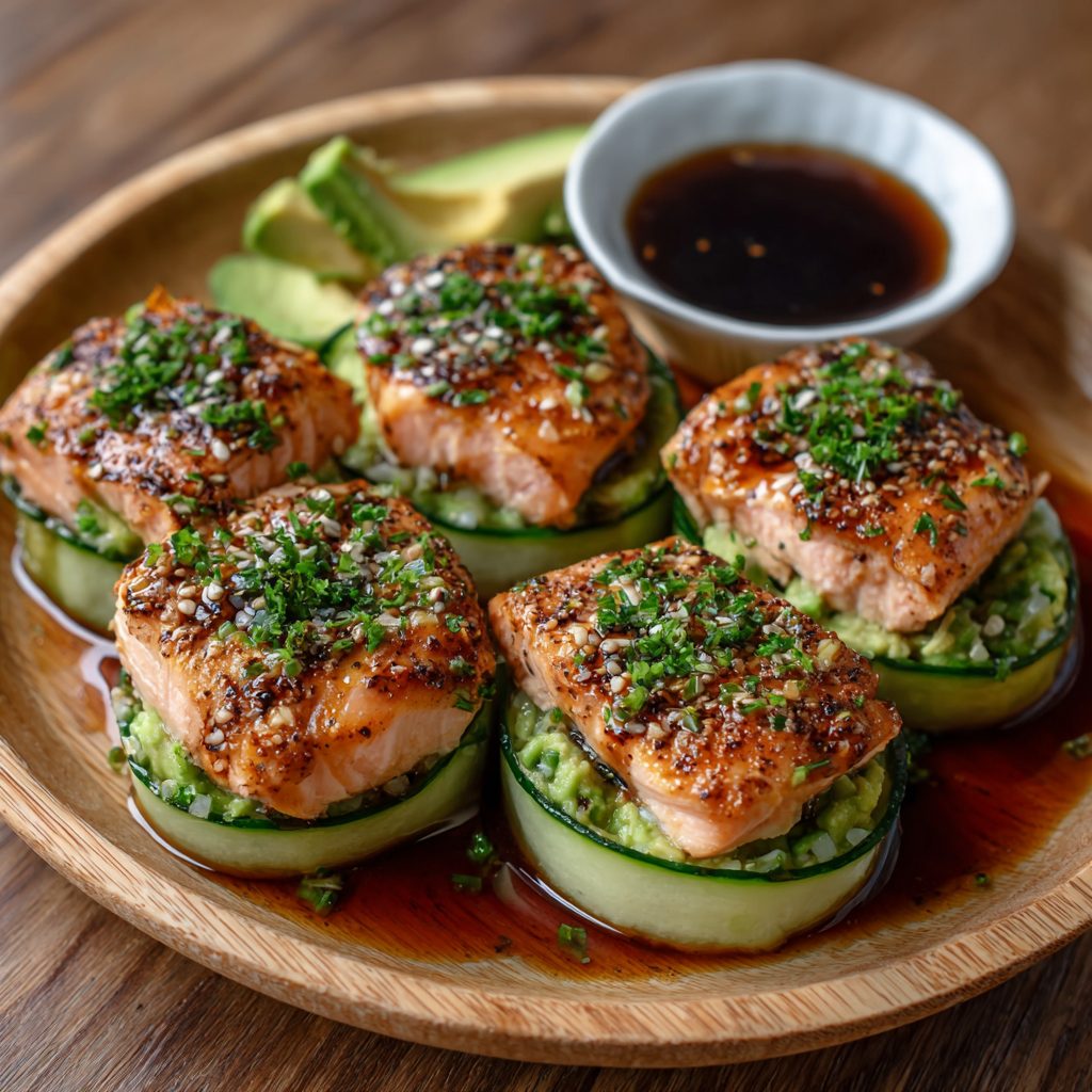 hichamtame Keto Sushi Rolls cucumber wrapped salmon avocado 3cd54b29 3220 4b5e 8d64 394bc2ec3e18 2