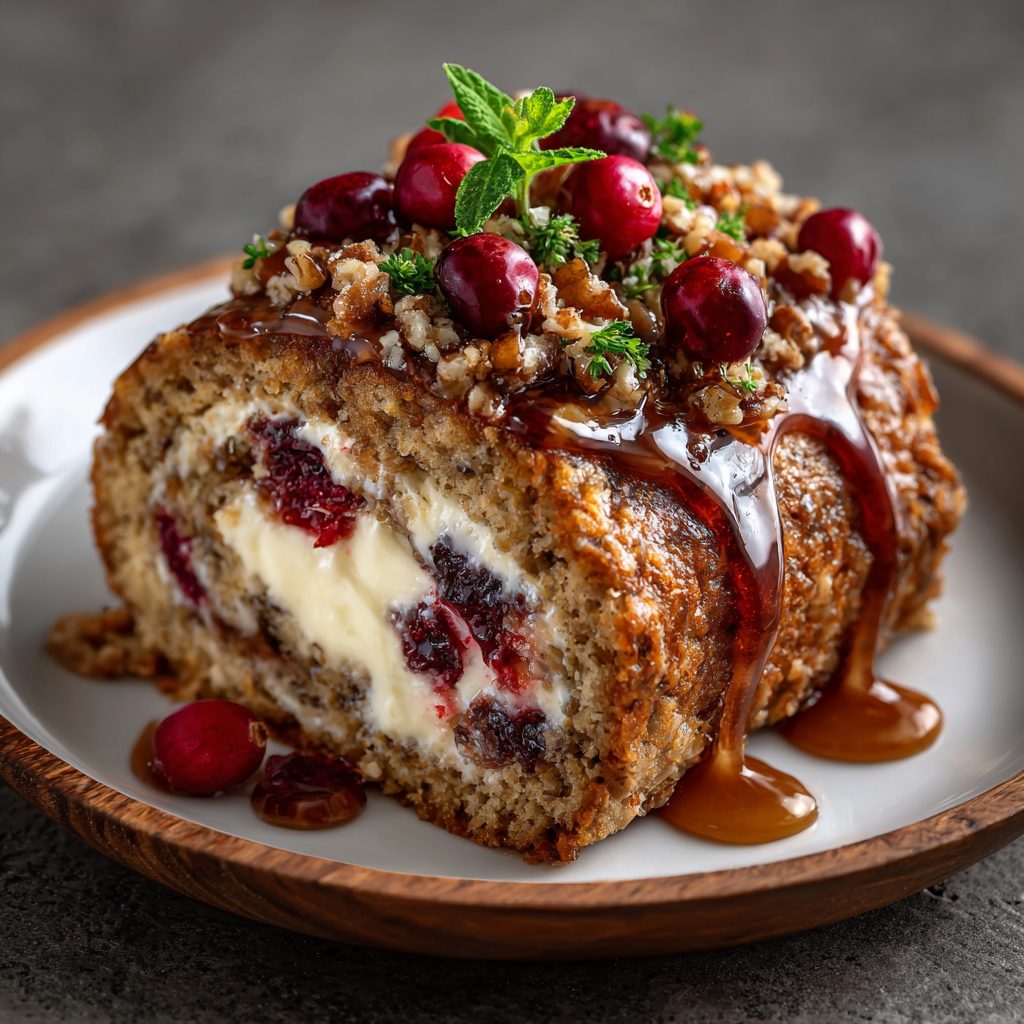 Low Carb Spiced Cranberry Cheesecake Roll Recipe Revealed!